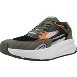 Emporio Armani - EA7 - Schoenen - Groen - Multicolour Lace-Up Sneakers