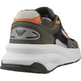 Emporio Armani - EA7 - Schoenen - Groen - Multicolour Lace-Up Sneakers