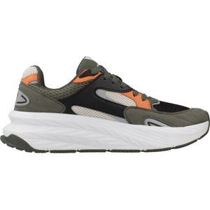 Emporio Armani - EA7 - Schoenen - Groen - Multicolour Lace-Up Sneakers