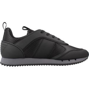 EA7 Emporio Armani Iron Gate Sneakers - Zwart - Grijs - Kunstleer