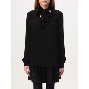 Armani Exchange - Zwarte Damesblouse - Rayon - Met Borduurwerk