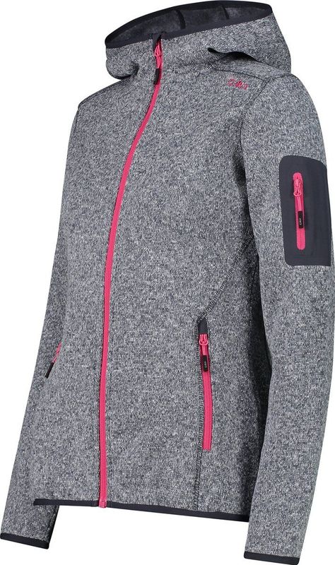 CMP - Knit-Tech Jack - Blauw - Stofmix - Volledige Ritssluiting