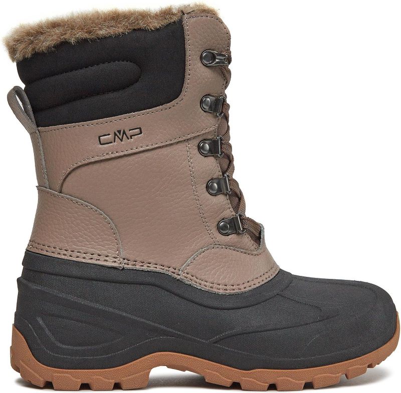 Cmp - Atka - Sneeuwlaarzen - Zwart - Leer - Synthetisch Bont