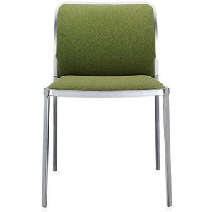 Kartell Audrey Soft stoel, plastic, aluminium glossy/groen acid, 51 x 80 x 52 cm