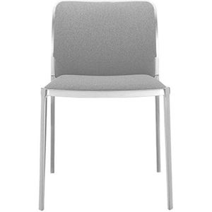 Kartell Audrey Soft stoel, plastic, aluminium glossy/beige, 51 x 80 x 52 cm
