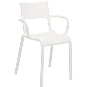Kartell Generieke A armleuningstoel, plastic, wit, 79 x 52,5 x 52 cm