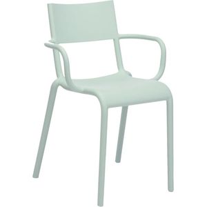 Kartell Generieke A armleuningstoel, plastic, groen, 79 x 52,5 x 52 cm, 2 stuks