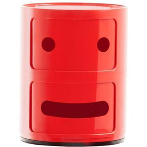Kartell Componibili Container neutraal, kunststof, rood, 32 x 32 x 40 cm