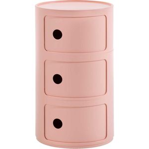 Kartell Componibili Bio Kast Ø32 Large Roze (3 Comp.)