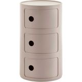 Kartell Componibili Bio Kast Ø32 Large Cream (3 Comp.)