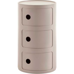 Kartell Componibili Bio Kast Ø32 Large Cream (3 Comp.)