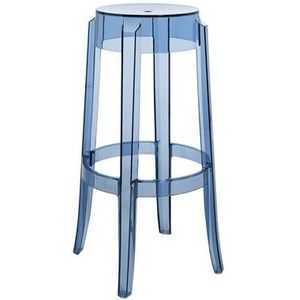 Kartell Charles Ghost Lot de 2 tabourets, H 75 cm, poudre