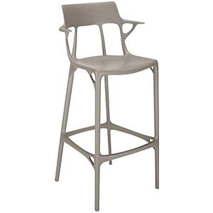 Kartell A.I. Stool gerecycled, kruk, grijs, H 108 cm