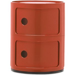 Kartell Componibili Kast Nachtkastje Medium (2 Comp.) Ø32 Oranje