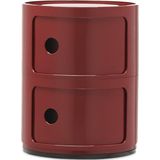 Kartell - Componibili 2 Bijzettafel - Burgundy - Gerecycled ABS