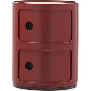 Kartell - Componibili 2 Bijzettafel - Burgundy - Gerecycled ABS