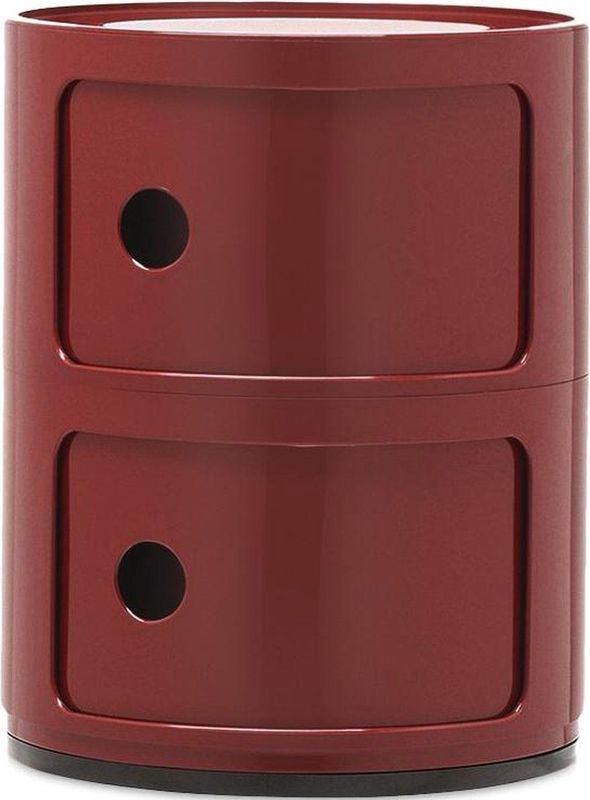 Kartell - Componibili 2 Bijzettafel - Burgundy - Gerecycled ABS