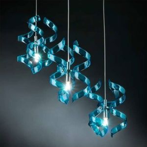 Metallux Fascinerende hanglamp Blue, 3-lichts