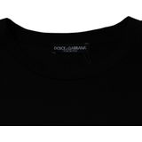 Dolce & Gabbana - Crew Neck T-shirt - Zwart - Katoen