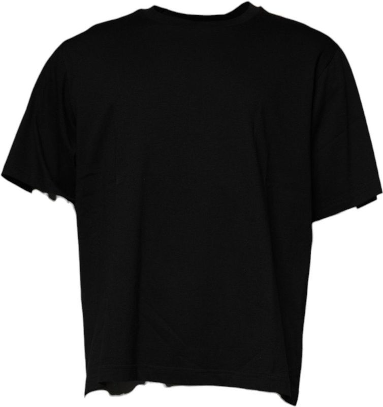 Dolce & Gabbana - Crew Neck T-shirt - Zwart - Katoen