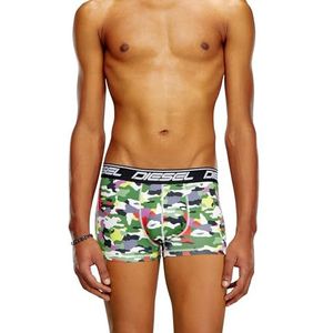 Diesel Donkergrijze boxershort, Camouflage groen + rood + roze + zwart + paars