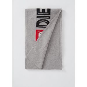 Diesel K-Peff fijngebreide sjaal van wol met logo 165 x 30 cm