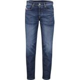 Diesel - Tapered Jeans - Donkerblauw - 99% Katoen 1% Elastaan