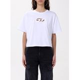 Diesel - T-Buxt Crop T-shirt - Zwart - Katoen