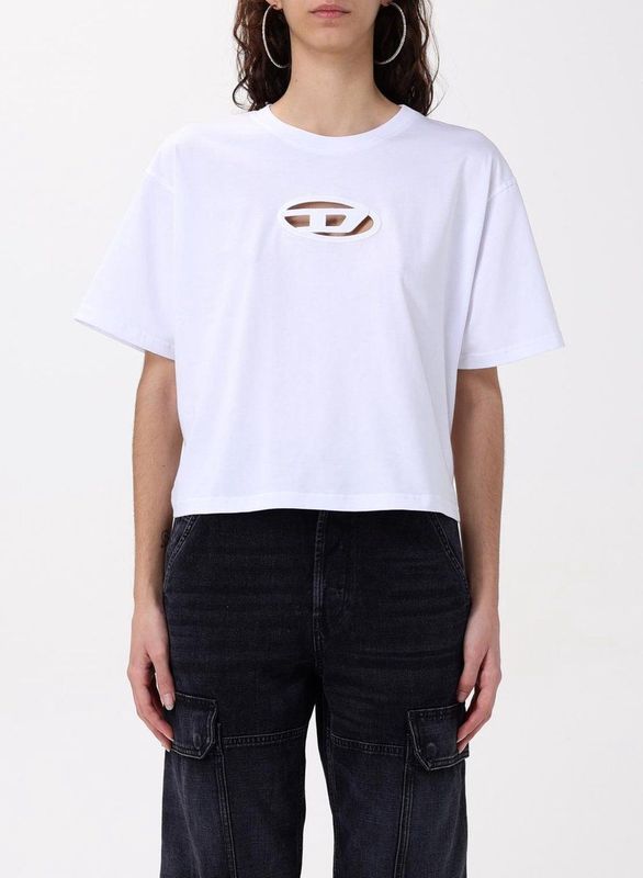 Diesel - T-Buxt Crop T-shirt - Zwart - Katoen