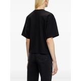 Diesel, Dames, Tops, Zwart, Maat: L Katoen,