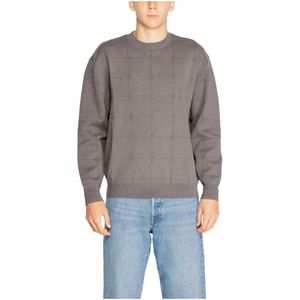 Armani Exchange, Truien, Heren, Grijs, XS, Katoen, Heren Trui Herfst/Winter Collectie