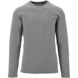 Emporio Armani - Heren - Grijs - Longsleeve T-shirt - Katoen