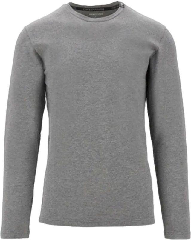 Emporio Armani - Heren - Grijs - Longsleeve T-shirt - Katoen