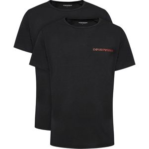 Emporio Armani Unterziehshirt 2er Pack Crew Neck T-Shirt Stretch Cotton (2-St., 2 Stück) mit Brustprint
