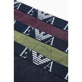 Emporio Armani - 3-Pack Boxershorts - Olijf/Marine/Zwart - Stretchkatoen