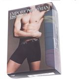 Emporio Armani - 3-Pack Boxershorts - Olijf/Marine/Zwart - Stretchkatoen