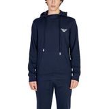 Emporio Armani - Sweatshirt - Blauw - Katoen/Polyester - Met Rits
