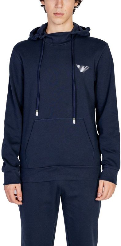 Emporio Armani - Sweatshirt - Blauw - Katoen/Polyester - Met Rits