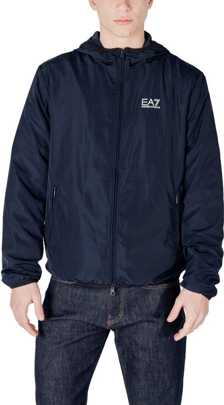 Emporio Armani EA7 - Zwart Hooded Bomberjack voor Heren - Polyester
