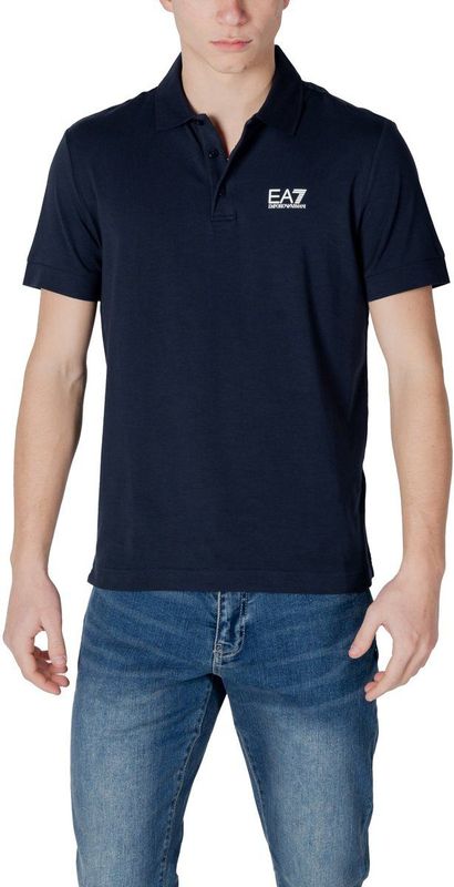 EA7 - Short Sleeve Polo Shirt - Blauw - Classic Fit - Korte Mouwen