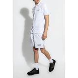 EA7 Emporio Armani - Polo - Wit - Katoen - Korte Mouwen - Regular Fit