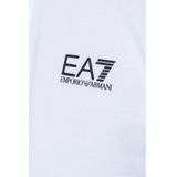 EA7 Emporio Armani - Polo - Wit - Katoen - Korte Mouwen - Regular Fit