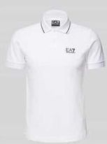 EA7 Emporio Armani - Polo - Wit - Katoen - Korte Mouwen - Regular Fit