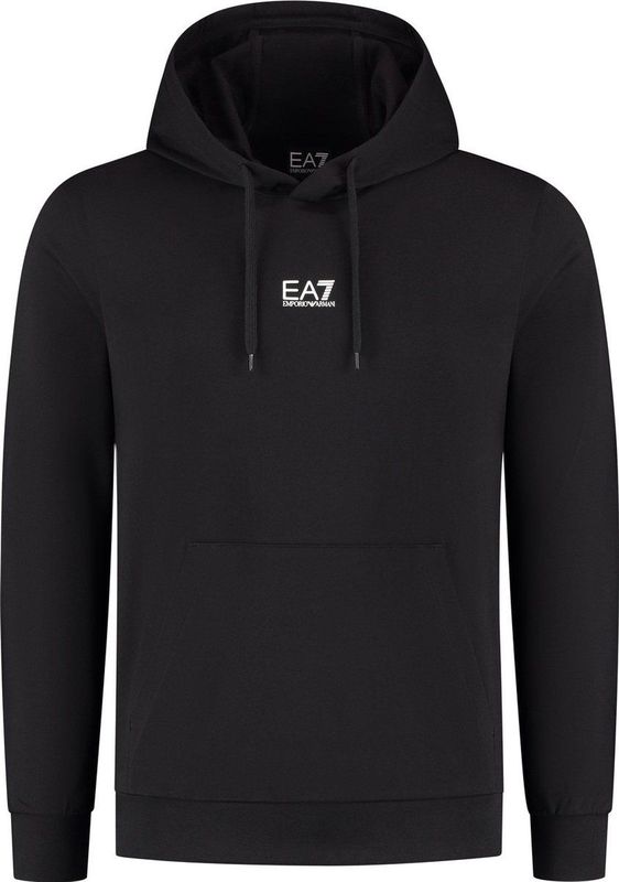 EA7 - Core Identity - Katoenen Hoodie - Zwart - Lange Mouwen