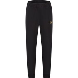 EA7 - Joggingbroek - Zwart - Katoen - Elastische Taille en Enkels