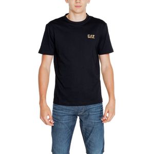 Emporio Armani - EA7 - T-shirt - Zwart - Korte Mouwen - Regular Fit