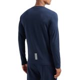 Ea7 - T-shirt - Bluaw - Katoen/Lycra - Lange Mouwen
