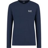 Ea7 - T-shirt - Bluaw - Katoen/Lycra - Lange Mouwen