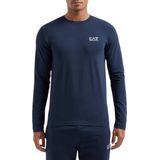 Ea7 - T-shirt - Bluaw - Katoen/Lycra - Lange Mouwen