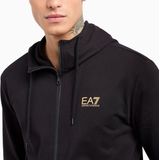 EA7 - Trainingspak - Zwart - Katoen - Casual Sportief
